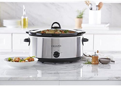 7 Quart Oval Manual Slow Cooker – Stainless Steel - Curated Catalog M0