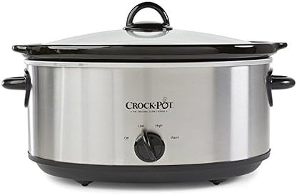 7 Quart Oval Manual Slow Cooker – Stainless Steel - Curated Catalog M0