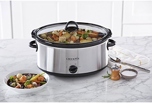 7 Quart Oval Manual Slow Cooker – Stainless Steel - Curated Catalog M0