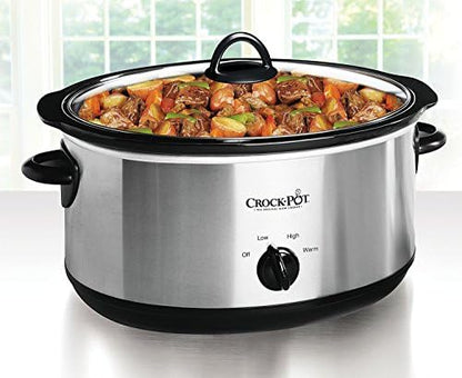 7 Quart Oval Manual Slow Cooker – Stainless Steel - Curated Catalog M0