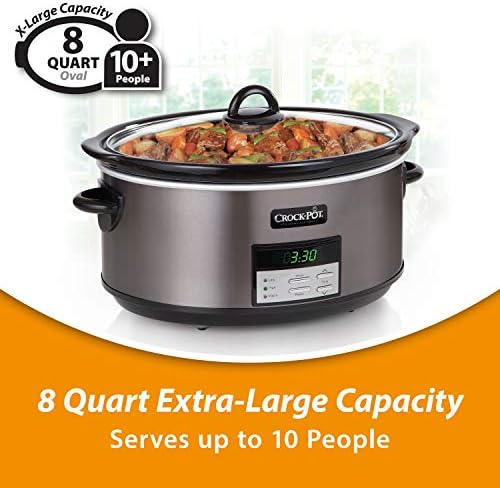 8 Quart Programmable Slow Cooker with Auto Warm - Curated Catalog Z6