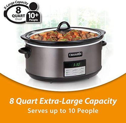 8 Quart Programmable Slow Cooker with Auto Warm - Curated Catalog Z6