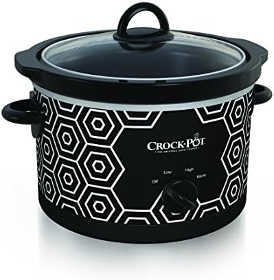 4.5 Quart Portable Slow Cooker – Black & White - Curated Catalog B3