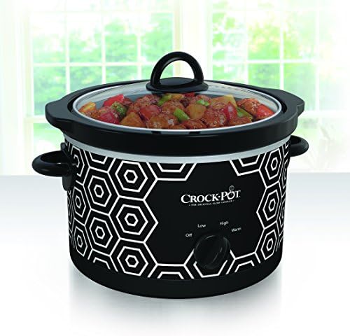 4.5 Quart Portable Slow Cooker – Black & White - Curated Catalog B3