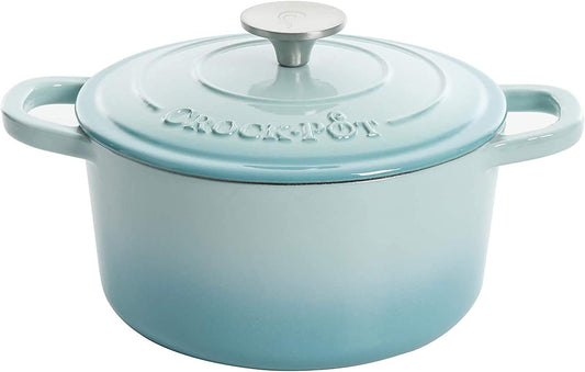 3 Quart Enameled Cast Iron Dutch Oven – Aqua - Curated Catalog X4