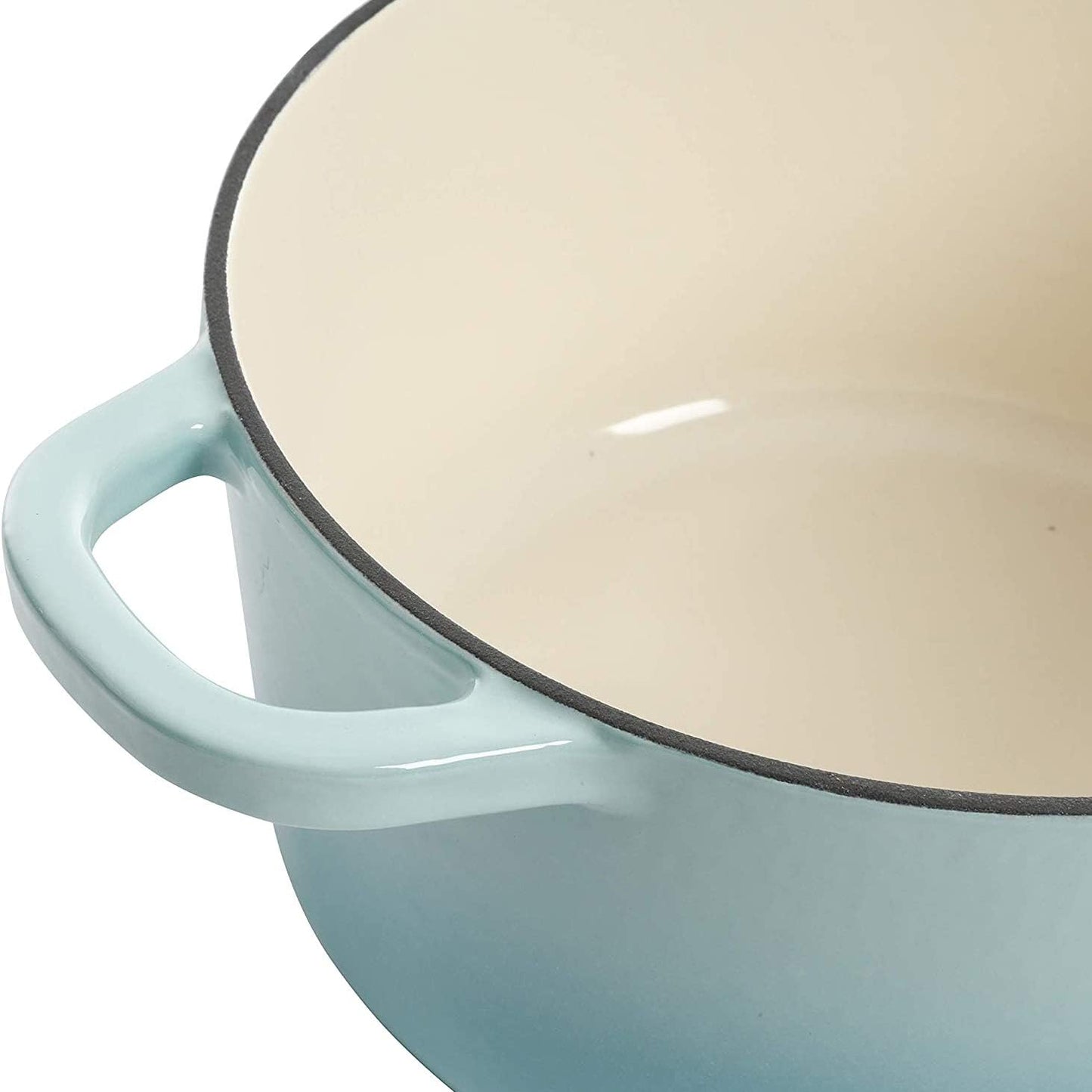 3 Quart Enameled Cast Iron Dutch Oven – Aqua - Curated Catalog X4