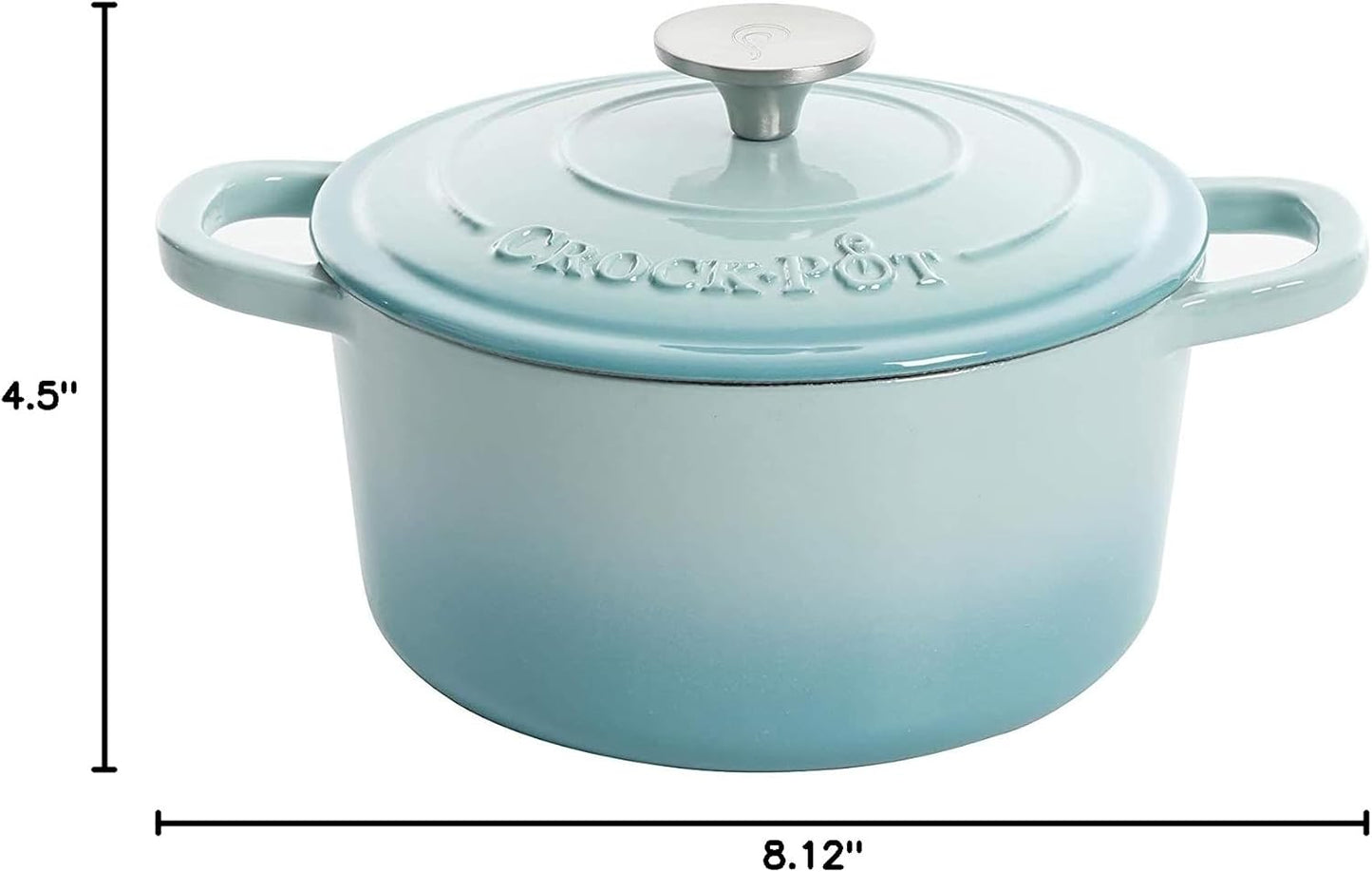 3 Quart Enameled Cast Iron Dutch Oven – Aqua - Curated Catalog X4